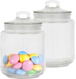 Alessandro Pot à зберігання/pot à épices - 2x - avec couvercle - hermétique - verre - 600 ml - D11 x H22 cm