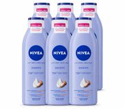 Nivea Lait pour le corps lisse 6 x - Beurre de karité - 72 heures d'hydratation - Pour peau sèche - 250 ml - Pack économique