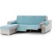 ECOMMERC3 Chaise Long-bankhoes, links, gewatteerd, antislip, turquoise, volledige bescherming, comfort en stijl in design, verstelbaar en wasbaar