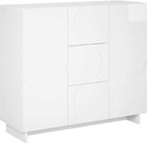 vidaXL Dressoir Hoogglans Wit 85,5 x 31 x 75 cm Bewerkt hout