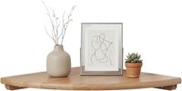 Relaxdays Hoekplank - 3 x 25 x 25 cm - Hout - Lichtbruin