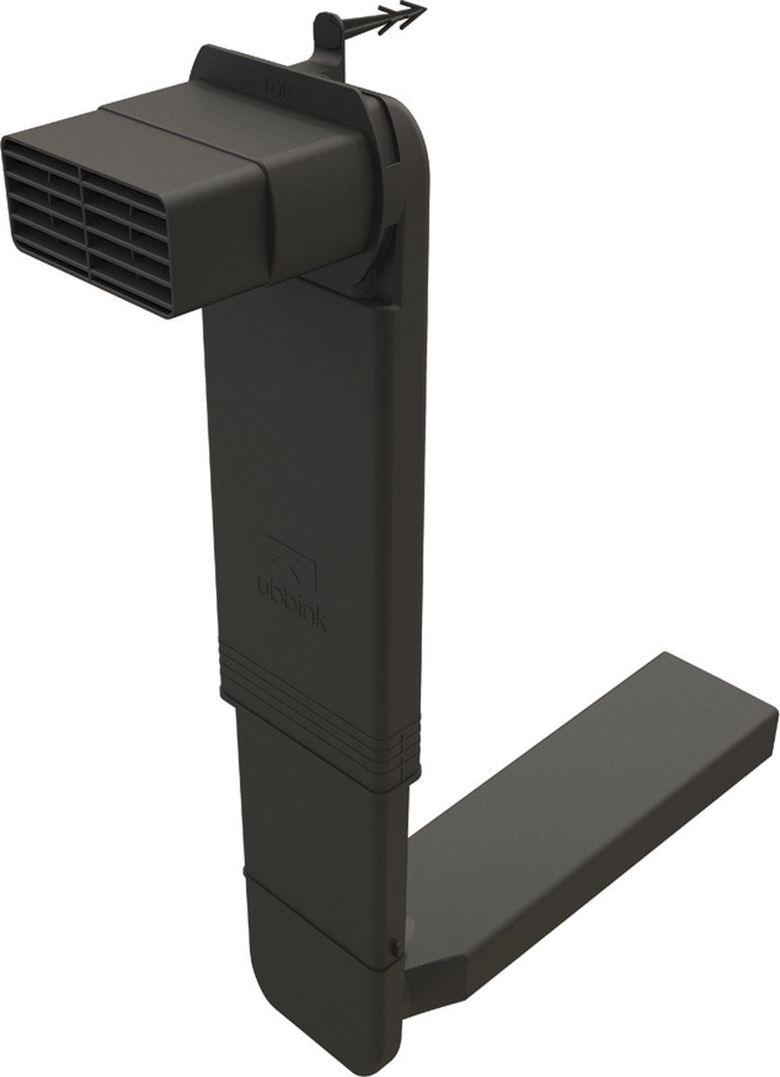 Ubbink Vloerkoker Cobra Rechthoek Zwart - Ventilatie- en airconditioningaccessoire - Metaal - Zwart