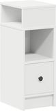 vidaXL Nachtkastje met lade 25x31x66 cm wit