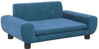 vidaXL Hondenmand Fluweel Blauw 70x45x33 cm