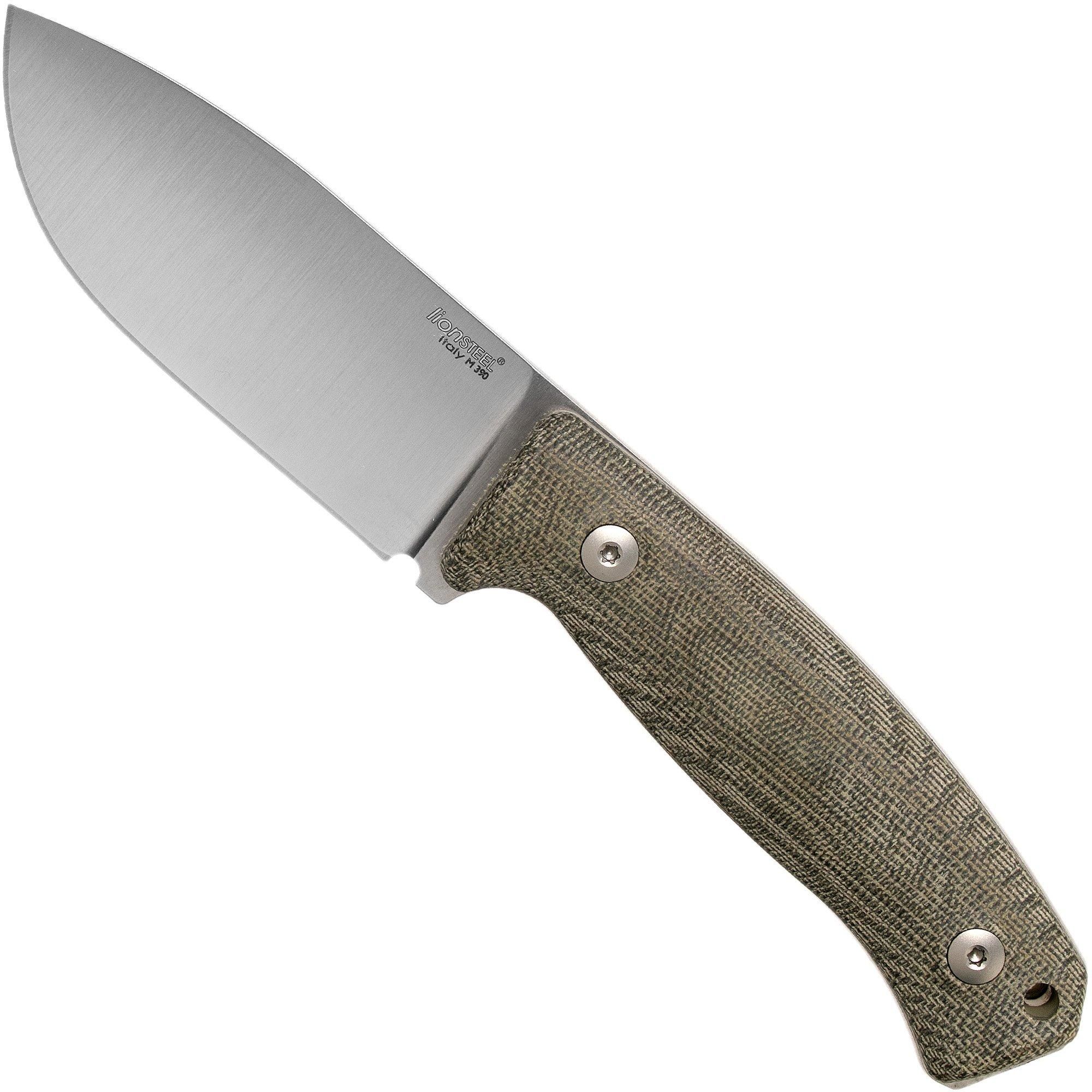 Lion Steel M2M CVG Green Canvas Micarta vaststaand mes - 8051887883714