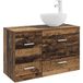 Maison Exclusive - Ensemble de deux armoires de salle de bain en bois de récupération, dimensions : 79,5 x 35 x 80 cm