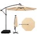 Coast Parasol de terrasse avec éclairage LED à énergie solaire - bras réglable - beige - Ø 350 cm