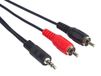 PremiumCord Jack naar RCA Y kabel, 5 m, 3,5 mm jack naar 2x cinch-stekker, jack naar cinch-stekker, stereo-audio, voor digitale camera, tv, mobiele telefoon, MP3, hifi, kleur: zwart
