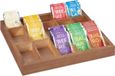 Relaxdays sorteerbak, hout, 15 vakjes, HBD: 3,5x32x26 cm, theedoos zonder deksel, sorteerdoos kralen, naaigerei, natuur