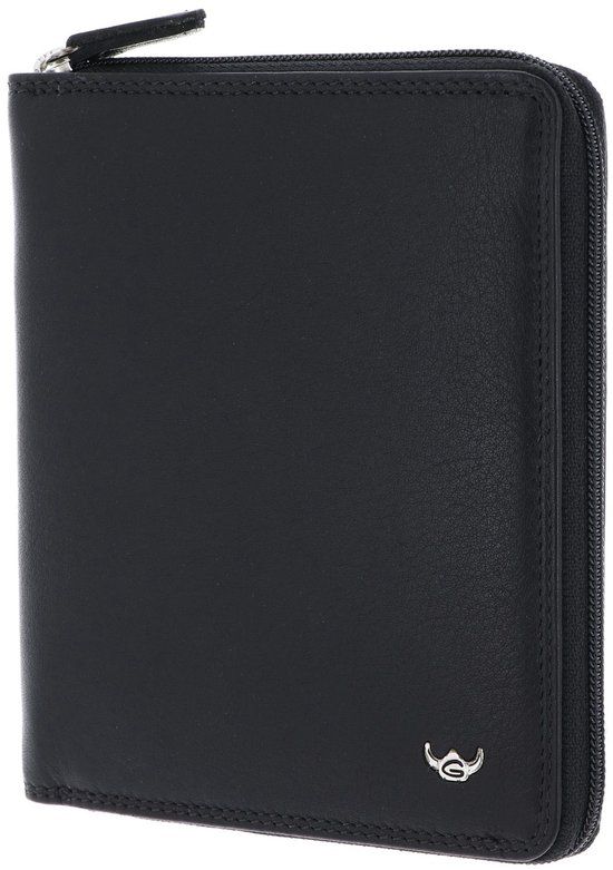 Golden Head Leren portemonnee Polo RFID Protect RV-Kombischeintasche 3302 Schwarz zwart