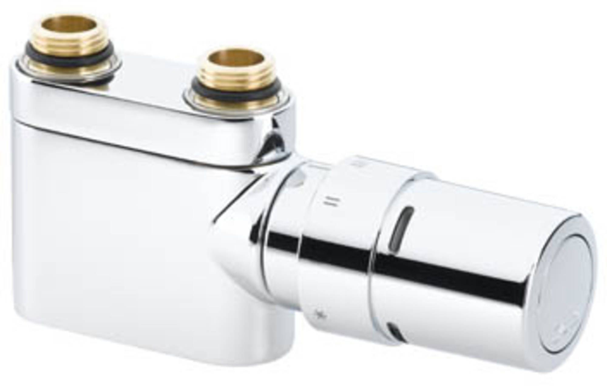 Vasco Design ventielthermostaat recht verchroomd 5413754019245