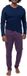 Mey Heren pyjama Graphic Stripes donkerblauw