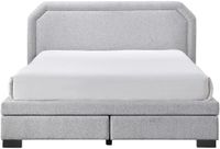 Vente-unique Bedframe stof lichtgrijs 140 x 190 cm
