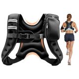 VEVOR Gewichtsvest 4,67 kg Trainingsvest met Reflecterende Strepen, Verstelbare Gesp en Praktische Opbergvakken, Fitnessvest voor Krachttraining, Hardlopen, Joggen, Fitness en Spieropbouw