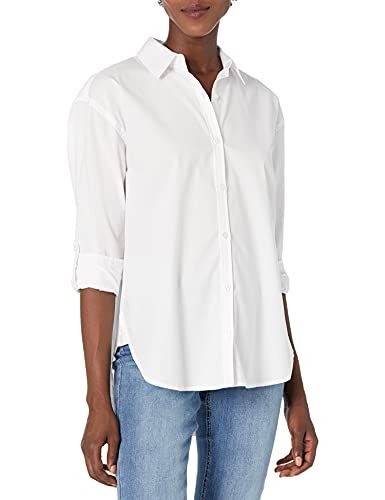 Gloria Vanderbilt Dames Amanda Monogram Shirt Button - Vintage Wit - S