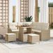 Maison Exclusive - Salon de jardin, 8 pièces, en polyrotin beige