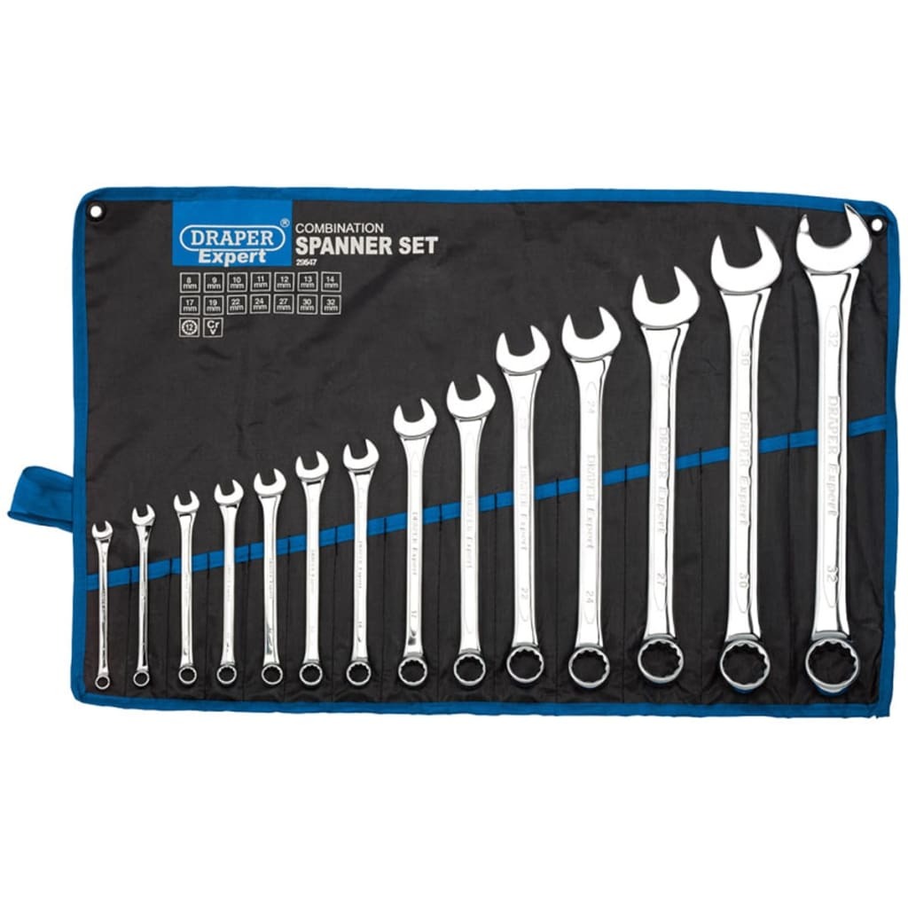 Draper Tools Metrische combinatiesleutel set 14-dlg zilver 29547