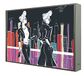 Afbeelding Pop Art Afbeelding met houten lijst, wit gelakt, verlicht met LED's