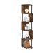 Furinno Econ 5-Tier Zigzag Hoekplank Boekenkast, Boekenplank, Amber Pine/Zwart