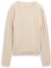 Tom Tailor Geribbelde gebreide trui met wol - Maat L - sand stone beige melange