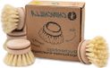Merkloos Têtes de brosse à vaisselle interchangeables lot de 4 végétalien certifié FSC Allemagne têtes de brosse à vaisselle universelles - Taille unique Beige Brosse à vaisselle