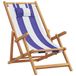 VidaXL 3214490 Tuinstoel Terras Gecapitonneerde zitting Eucalyptus, Polyester Blauw, Wit
