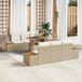 vidaXL Banc de jardin beige et crème