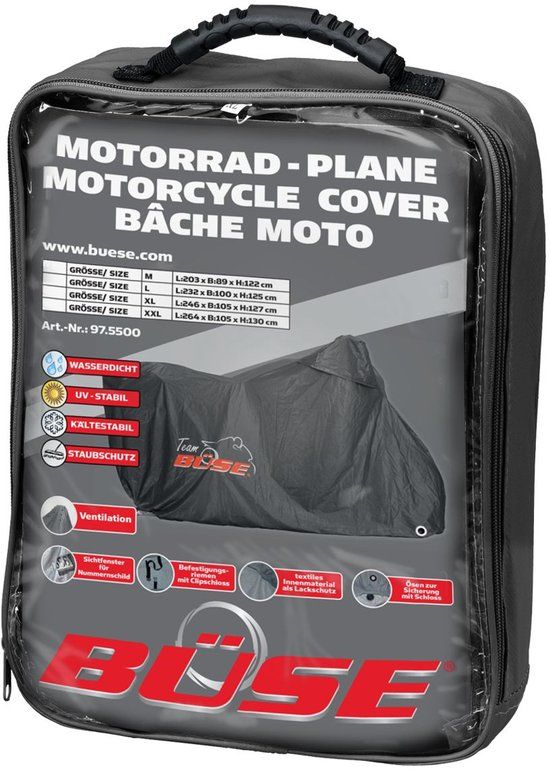 Büse Outdoor II Zwarte Motorhoes - Maat M