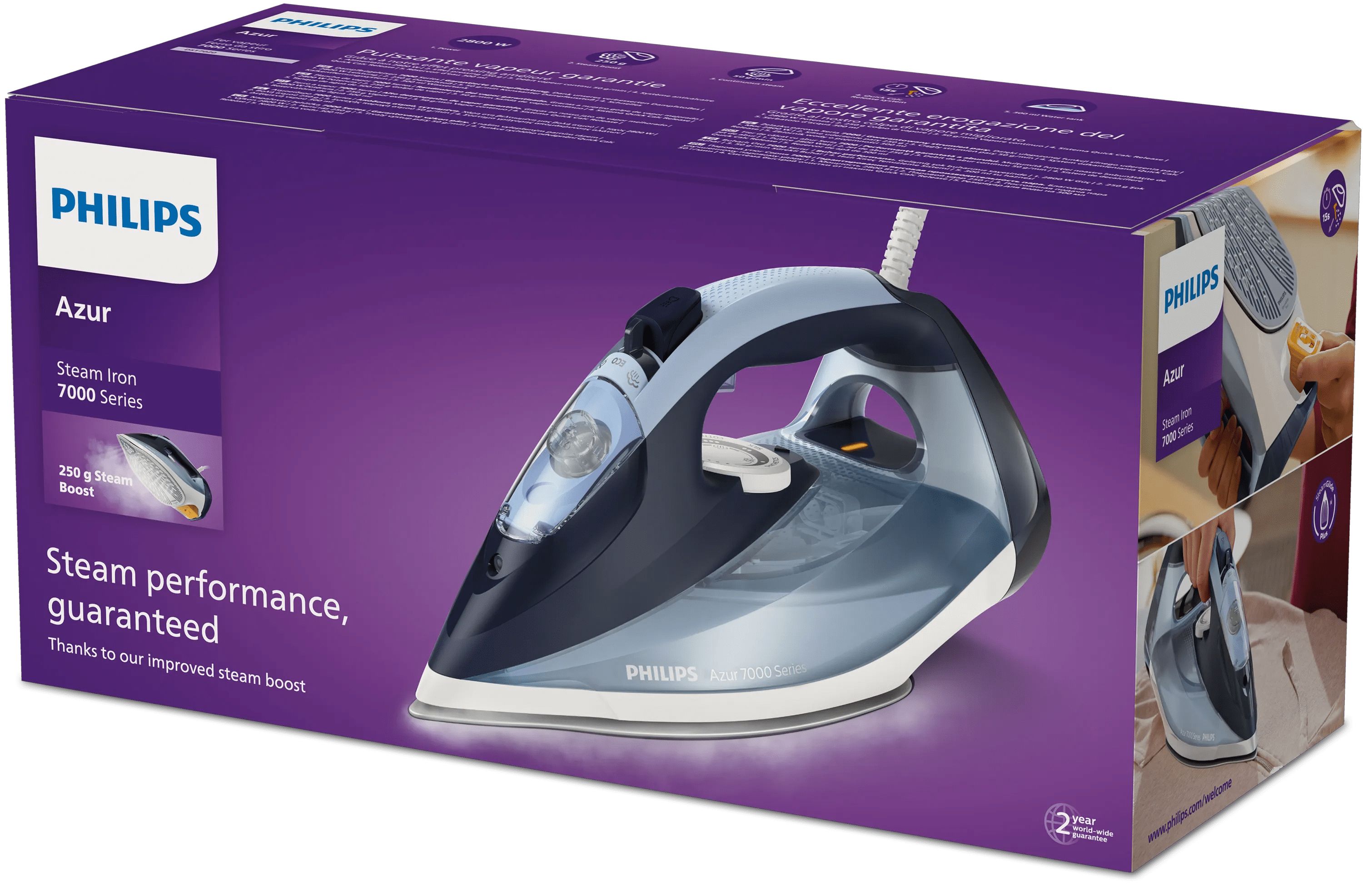 Philips 7000 Series DST7020/20 Steam Iron - Blue