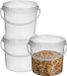 Cm Opslag emmer/box met deksel en handvat - 3x - transparant - 3.7 liter