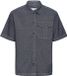 Solid DK Company A/S Shirt Solid Tanner Blauw Katoen Korte Mouw Klassieke Kraag XS