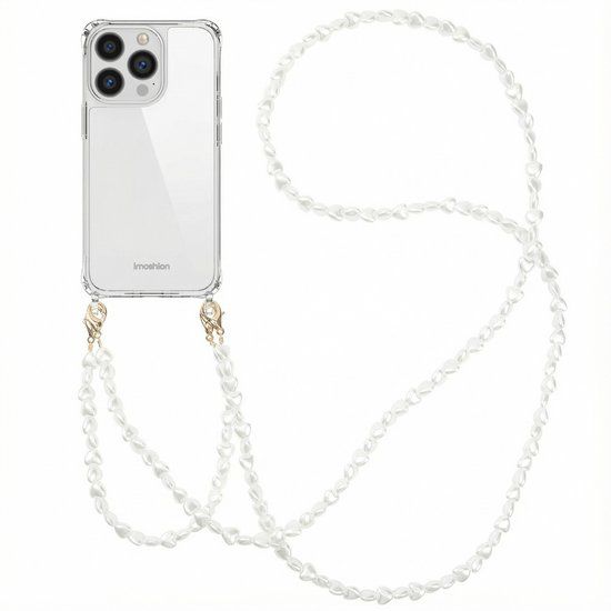 imoshion Backcover met koord + armband voor de Apple iPhone 13 Pro - Parels Hartjes