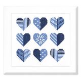 VERVACO Borduurpakket Kruissteek Schilderij HARTEN Handwerkpakket voor Wanddecoratie 23 x 21 cm