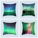 Merkloos / Sans marque Wan GmbH Set van 4 Fluwelen Kussenslopen 45x45 cm - Decoratieve Cushion Covers voor Bank en Woonkamer