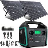 SWAREY Draagbare Energiecentrale 1000W met Zonnepaneel 2x 100W