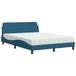 Dover Lit avec matelas velours bleu 120x200 cm