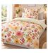 Parure de lit en coton renforcé à motif floral blanc/multicolore