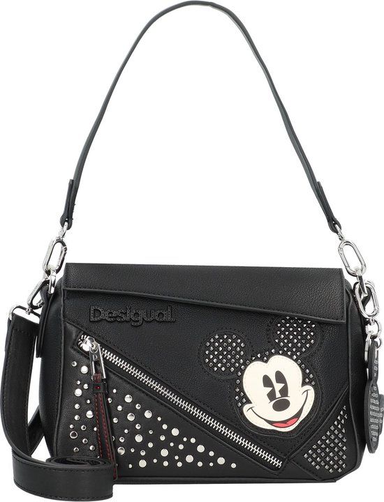 Desigual Mickey Studstyle Schoudertas Zwart 23 cm - Dames