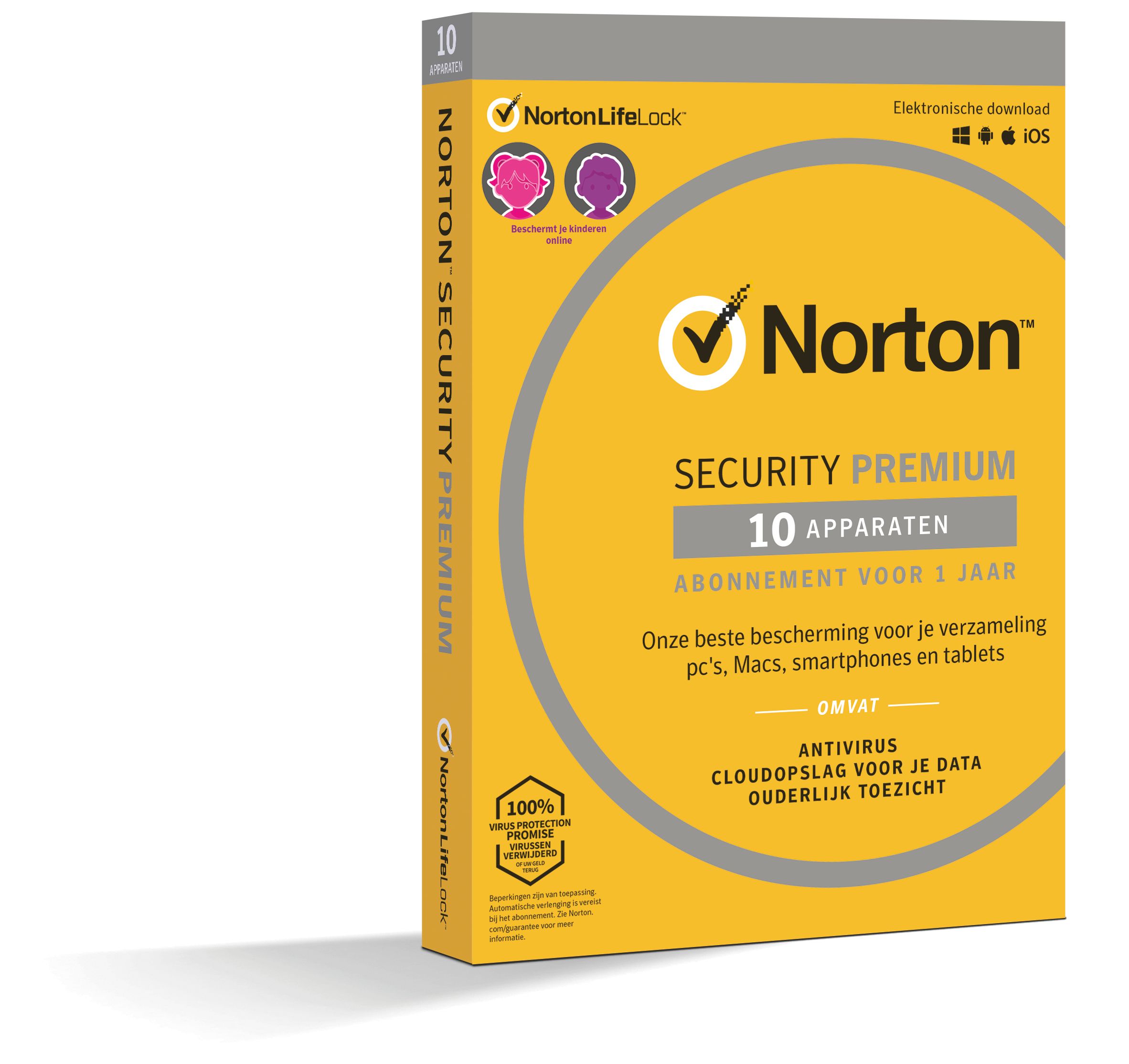Norton Security Premium | 10-Apparaten + 25GB Backup | 1-Jaar | 2021 - Antivirus
