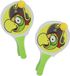 Gerimport Houten beachball set groen met piraten papegaai print