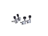 ORTEGA Ukelele stemmechanica-set, Die-Cast, zwarte knoppen, "entry level", chroom (OTMUKSTD-CR)