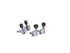 ORTEGA Ukelele stemmechanica-set, Die-Cast, zwarte knoppen, "entry level", chroom (OTMUKSTD-CR)