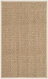 SAFAVIEH Natuurlijke vezelcollectie accenttapijt - 2' x 3', natuurlijk & ivoor, grens basketweave zeegras ontwerp, gemakkelijk te onderhouden, ideaal voor gebieden met veel verkeer bij de ingang