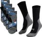 Apollo wandelsokken - zwart - volwassenen - maat 35/38 - Outdoor - Coolmax - 4 paar