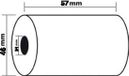 Exacompta 50x Rol 1vouw thermisch papier 55g 57x46mm zonder BPA (per5) - Wit