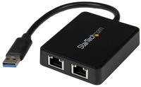 StarTech.com USB 3.0 naar 2-poorts gigabit Ethernet-adapter NIC met USB-poort