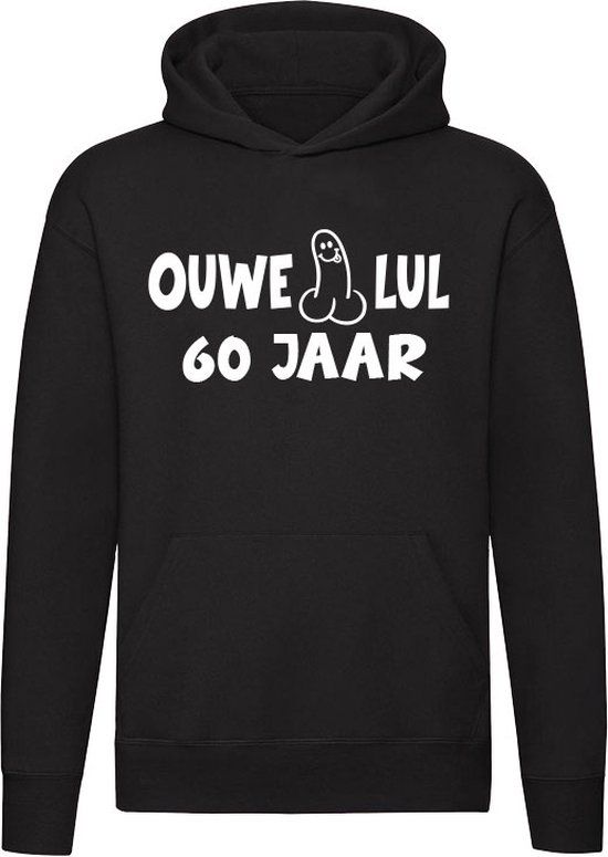 Sol's Ouwe Lul 60 Jaar Hoodie - Zwart - Maat L - Unisex