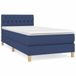 vidaXL Boxspringbed met matras, blauw, 120x190 cm, gestoffeerd
