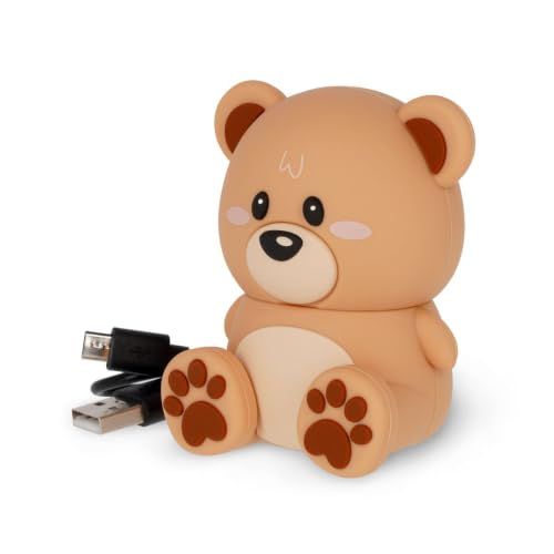 Legami - Draadloze luidspreker met standaard, The Sound of Cuteness, teddybeer-thema, oplaadbaar, USB-kabel inbegrepen, kan als telefoonhouder worden gebruikt, 6 x 8 x 5 cm
