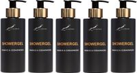 Splashbox Cosmetics Showergel Sweet Orange & Cedarwood 300 ml - gouden pomp - 5 stuks